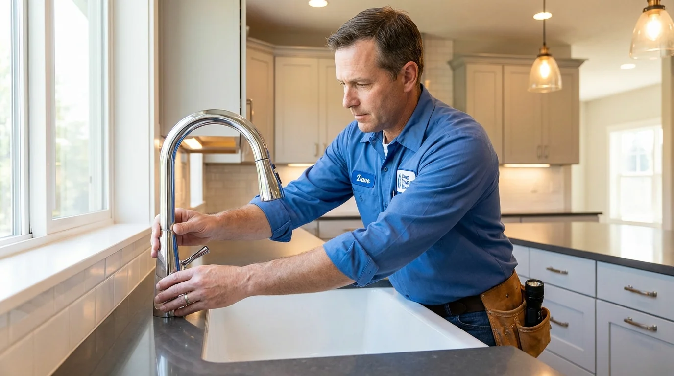 Kitchen faucet installation by Johns Plumbing LLC in Hollister